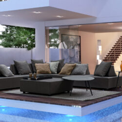 Salon de jardin Piper anthracite