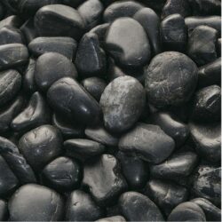 Galet de marbre noir